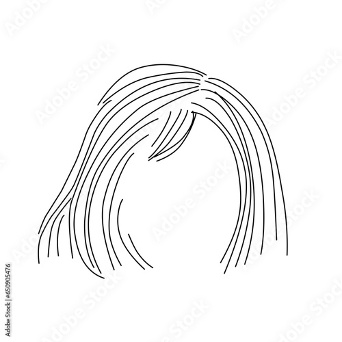 woman's hairline sketch