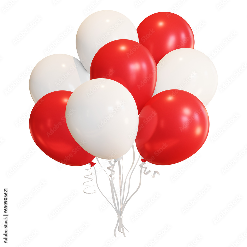 Red and White Balloons Red and White Balloons