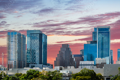 sunset in Austin texas #650907224