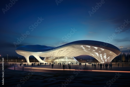 soccer stadion roof design | Generative AI