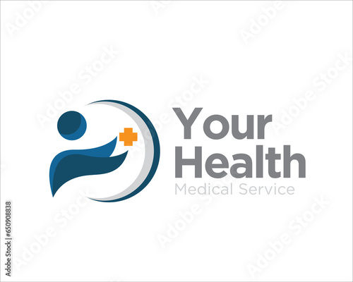 your health logo for clinic and hospital with health medical service