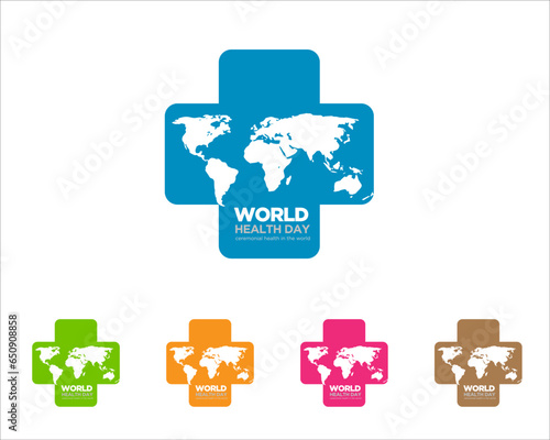 world health day logo for medical world day service