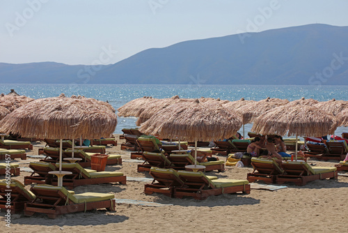 Vlore, Albania, Saturday 26 August 2023 exploring public beaches hunting for sunset beautiful places to swim lungomare riviera high quality big size instant printings