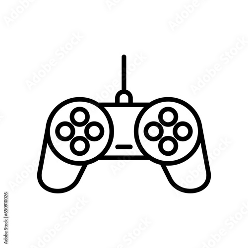 Stick consol game emulator line icon vector design template and ilustration with editable stroke