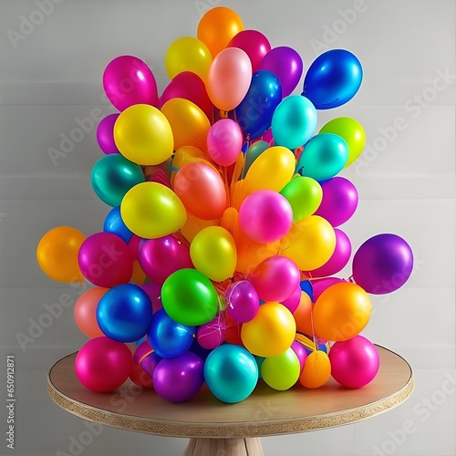 Farbige Ballons zu festlichen Anlässen perfekt für eine Karte oder eine Einladung. Als Hintergrundbild um den tollen Moment einer Feier festzuhalten.