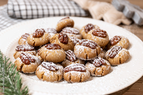 Wallpaper Mural Detail of Christmas Sugar Cookies with Nuts Torontodigital.ca