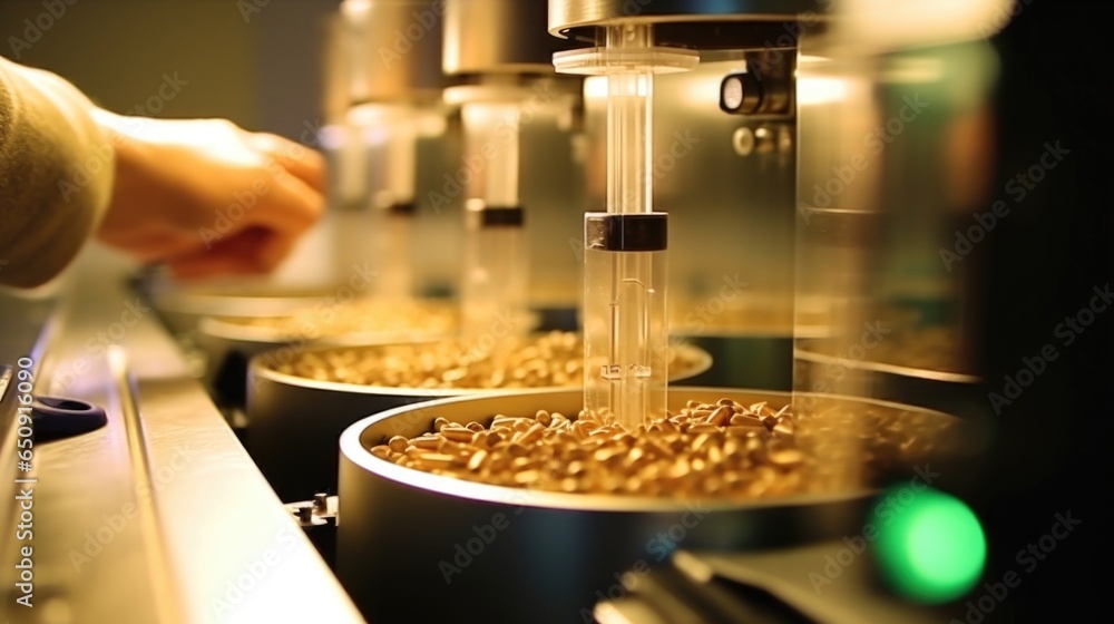 The image zooms in on a specialized laboratory dedicated to biomass quality analysis. Scientists can be seen working with advanced instruments to test the physical and chemical properties The image zooms in on a specialized laboratory dedicated to biomass quality analysis. Scientists can be seen working with advanced instruments to test the physical and chemical properties