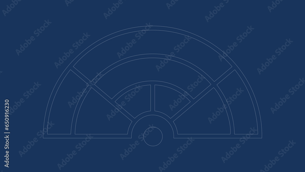 Obraz premium Orchestra Wallpaper - Seating Plan Blue