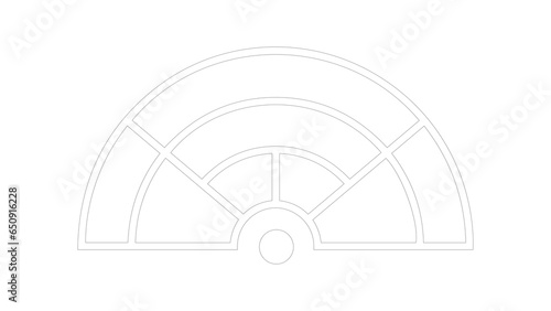 Plakat Orchestra Wallpaper - Seating Plan Light