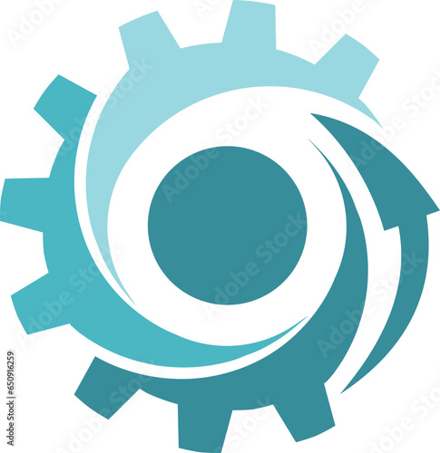 Gear with Arrow Up Logo