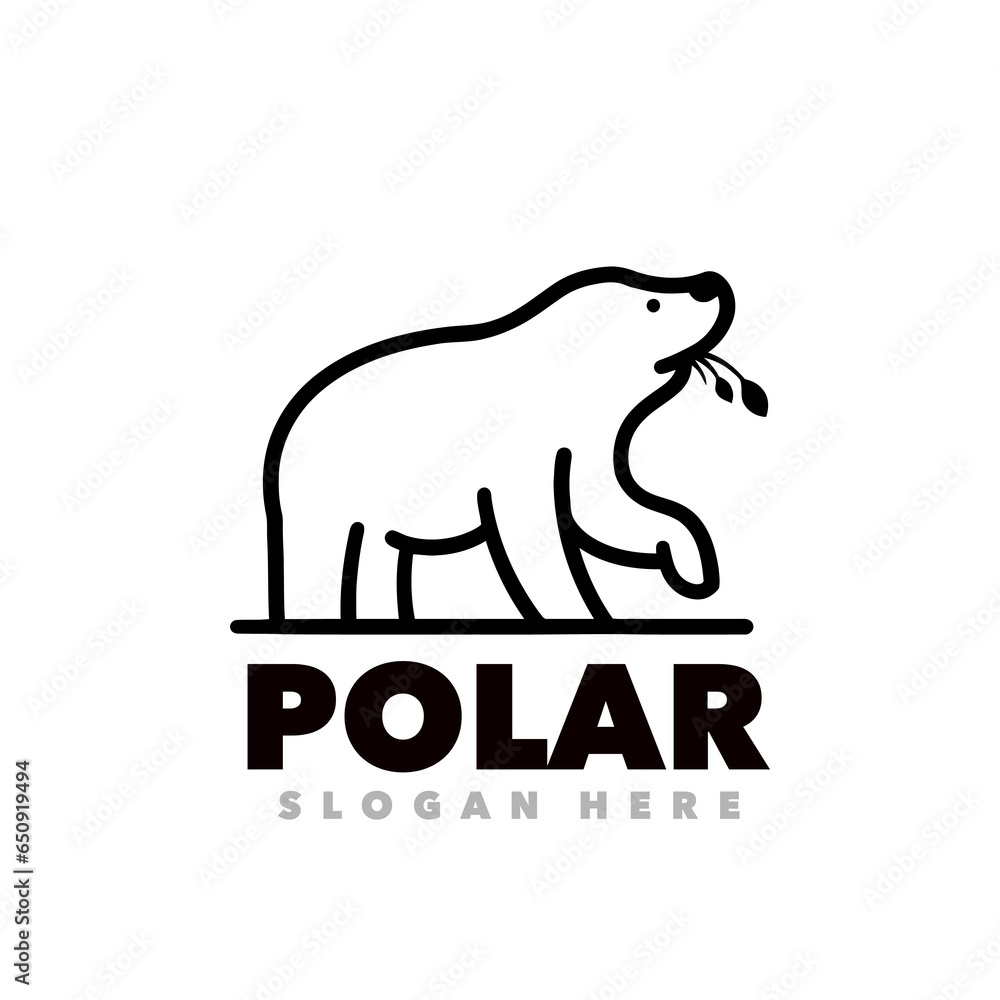 Obraz premium polar bear logo