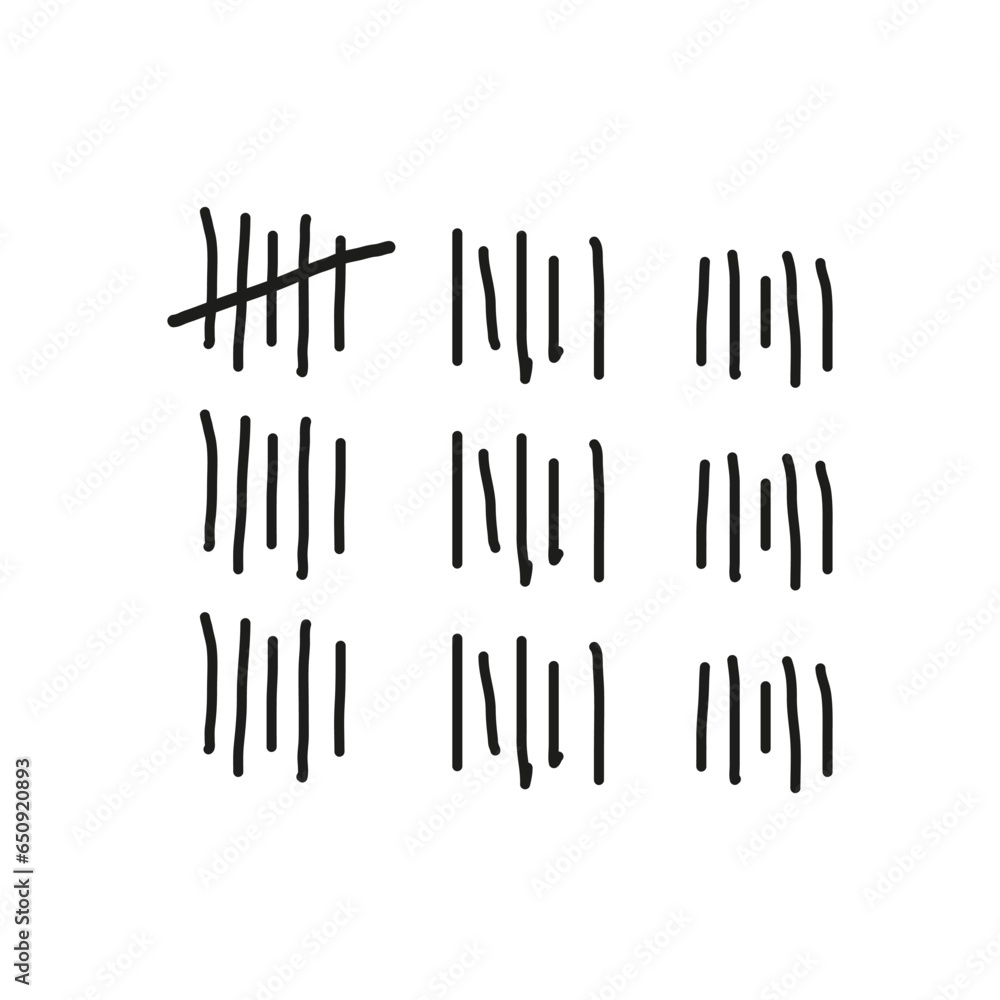 Tally marks count. Vector illustration. EPS 10. Tally marks count. Vector illustration. EPS 10.