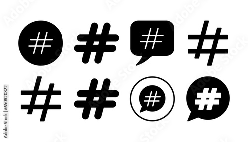 Hashtag icon vector. hashtag simbols