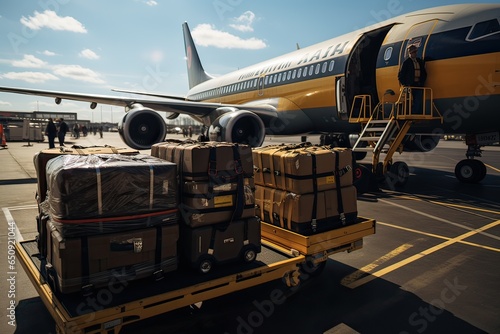 Loading and unloading of goods and carry-on baggage at a military airport
