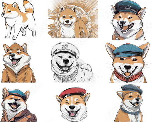 柴犬のイラスト