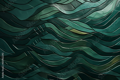 green wavy texture abstract design
