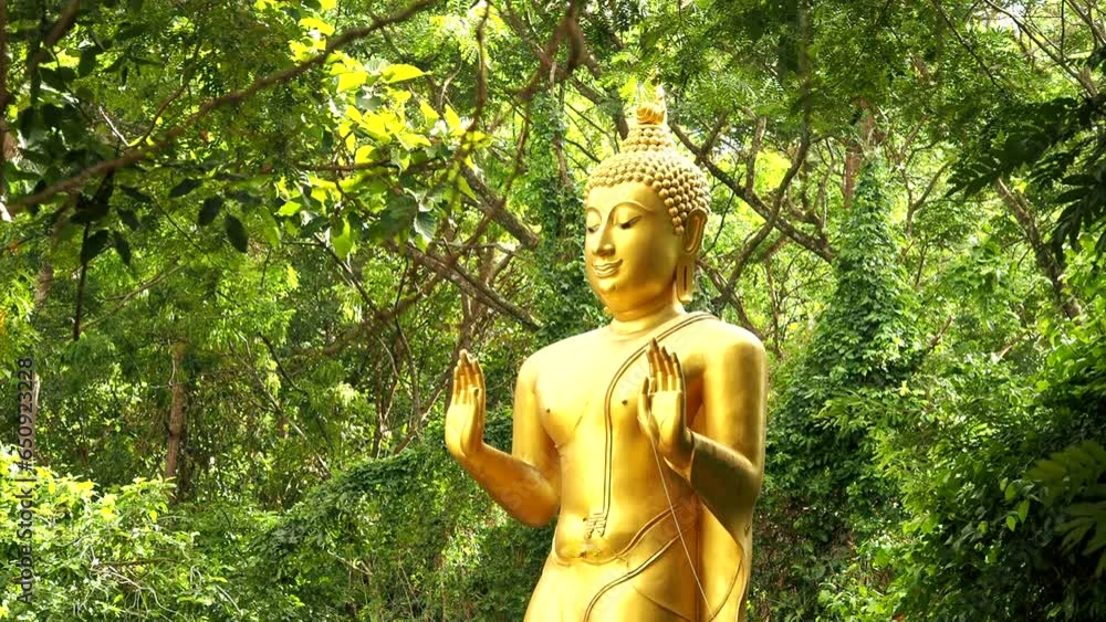 Buddha statue in Huy Tung Tho reservoir , Chiangmai province Thailand