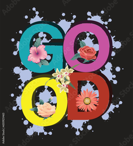 Good and flower - baby and child t shirt design