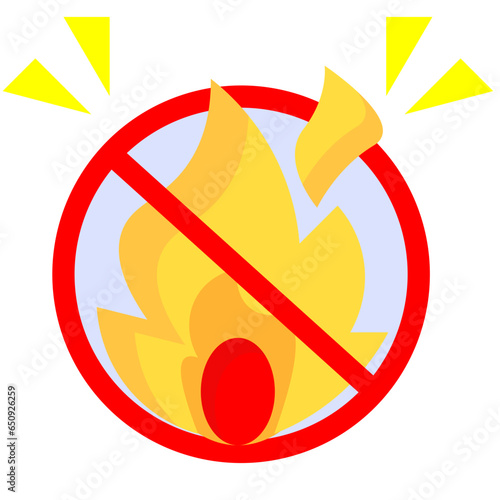 
playing with fire is prohibited icon 
