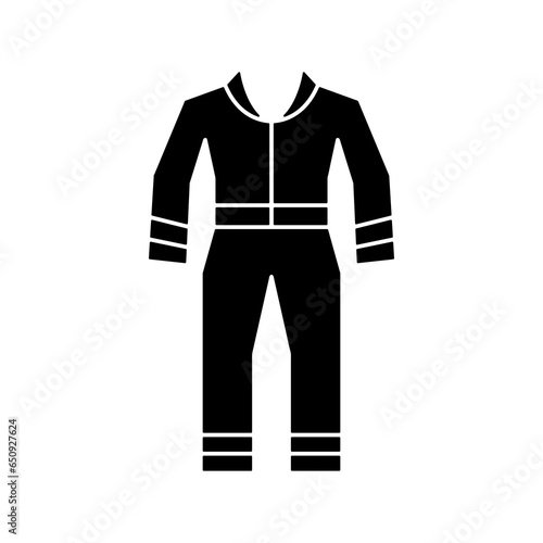 Work overalls flat icon, Overalls, clothes, safety icon. flat illustration on white..eps