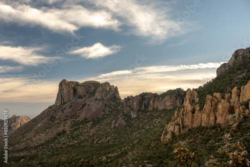 Casa Grande Peak With Rocky Outcropping Along The Ridge