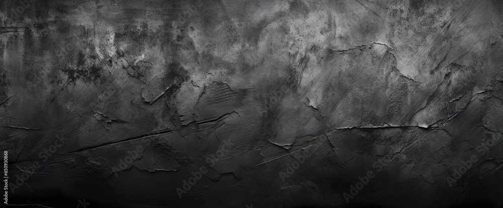 Fototapeta premium Black or dark gray rough grainy stone texture background