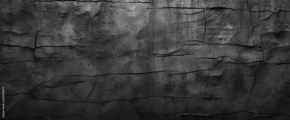 Fototapeta premium Black or dark gray rough grainy stone texture background