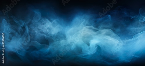 Asphalt abstract dark blue background, empty dark scene, studio room with smoke float up the interior texture for display products