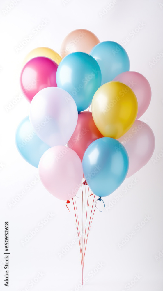 Colorful balloons on white background Colorful balloons on white background