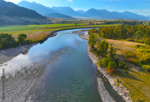 Paradise Valley in the Fall, Livingston, Montana photo