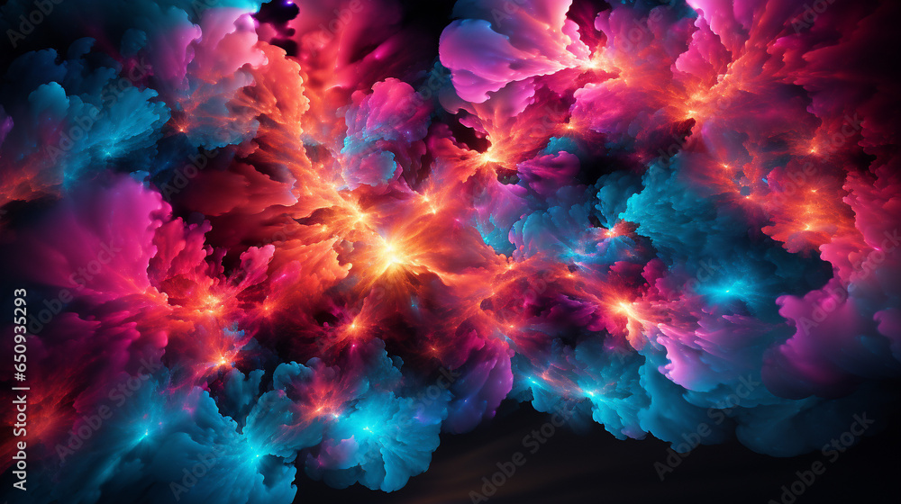 Fototapeta premium Exploring Explosive Beauty with Digital Geometry