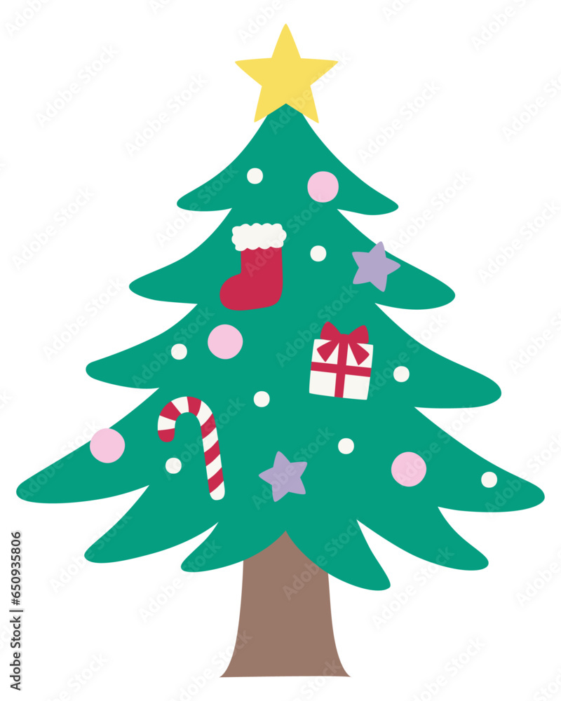かわいいクリスマスツリーのイラスト /ベクター かわいいクリスマスツリーのイラスト /ベクター