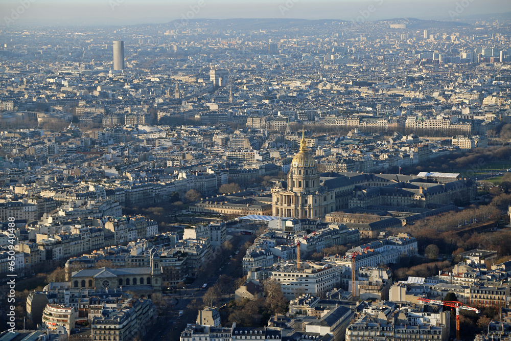 Les Invalides - View from Montparnasse Tower, Paris, France