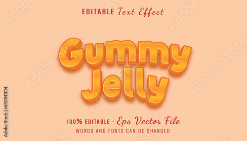 gummy jelly 3d text effect design