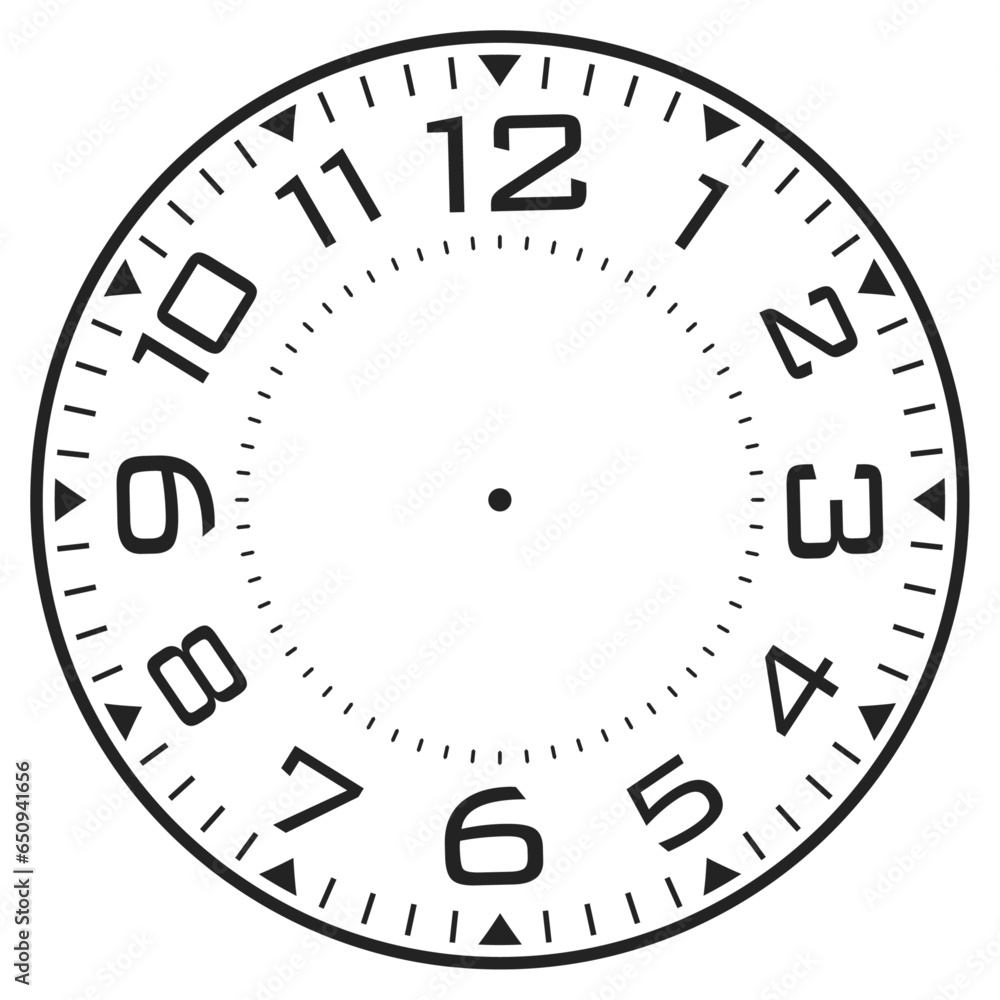 Clock Face 12 - Clock Face Illustration Clock Face 12 - Clock Face Illustration