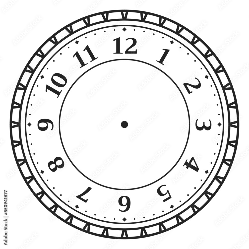 Clock Face 1 - Clock Face Illustration Clock Face 1 - Clock Face Illustration
