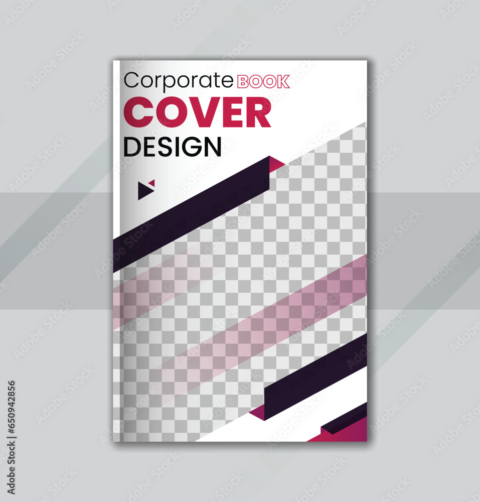 modern Book cover design vector template, A4 size book cover template ...