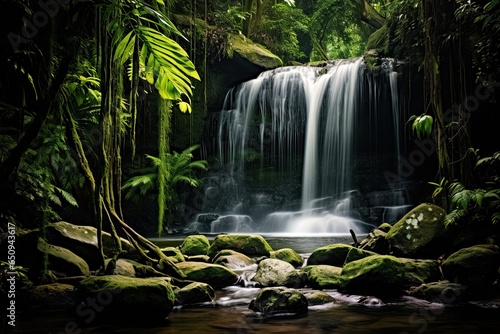 waterfall in the forest © Srinivas