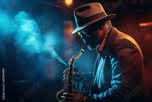 man with saxophone