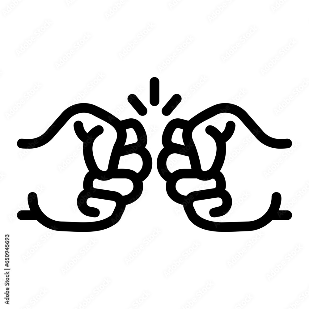 Obraz premium fighting Line Icon
