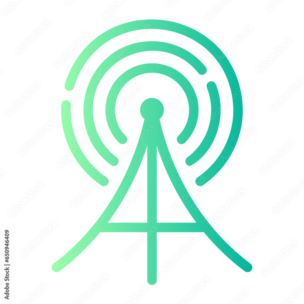 antenna Line Gradient Icon antenna Line Gradient Icon