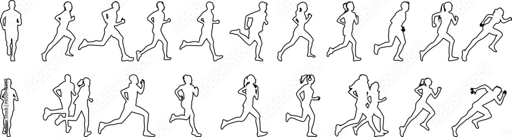set of morning exercise or vector file 