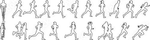 set of morning exercise or vector file 