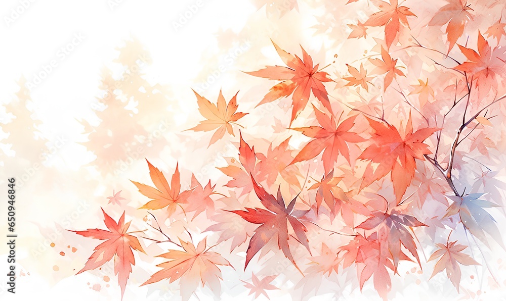 autumn foliage watercolors _ Generative AI