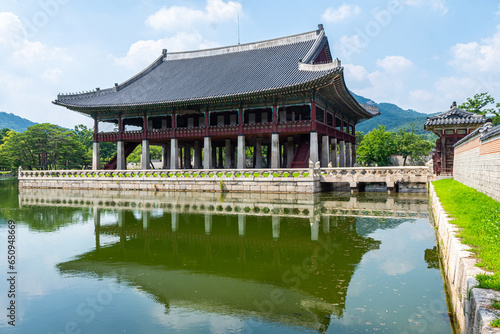 Photography views of Gyeongbokgoong palace complex in seoul city