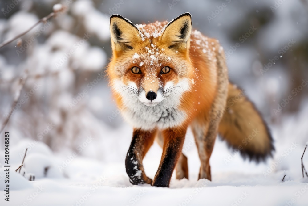 red fox in snow red fox in snow