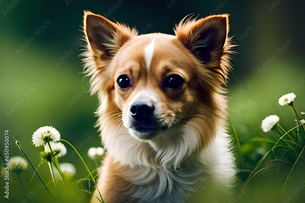 cute sad face little dog