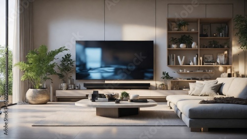 Modern contemporary style interior design of modern living room © taelefoto