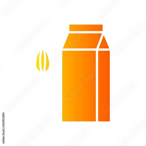 almond milk gradient icon
