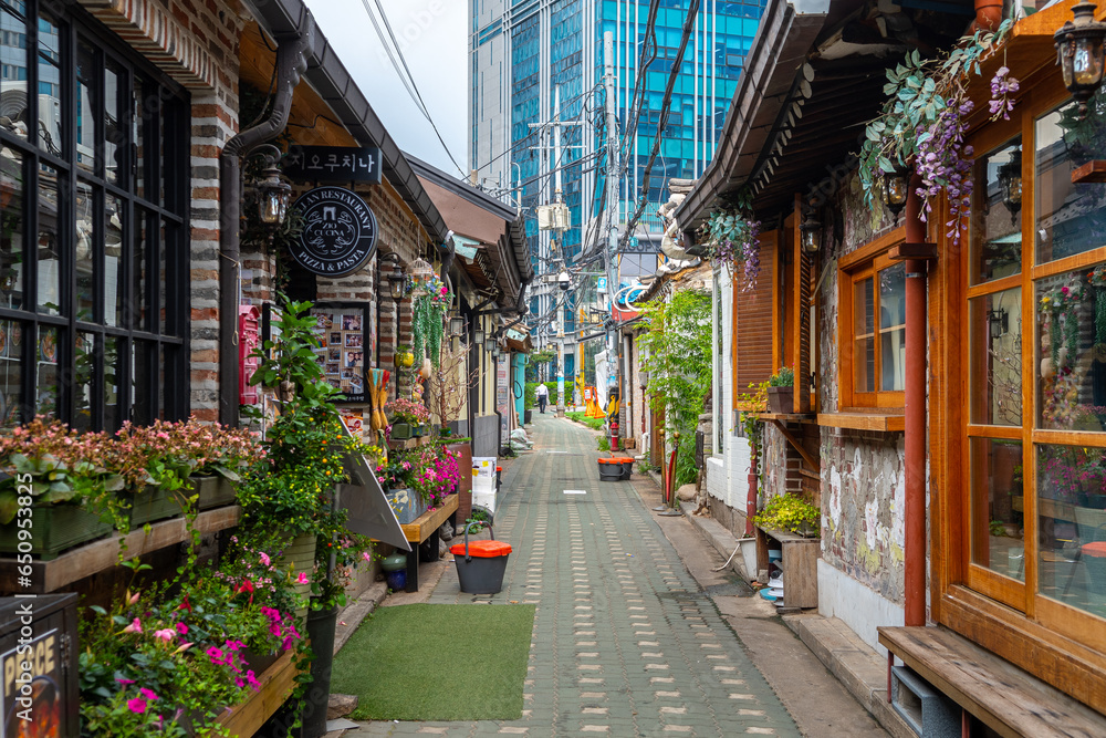 seoul, south korea. 3rd july, 2023 views of famous MyeongDong Walking